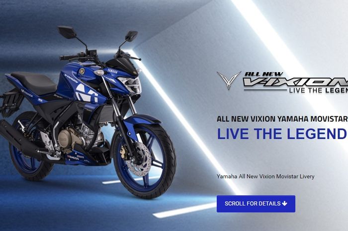 Yamaha All New V-Ixion dengan warna Movistar baru