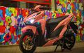 Modifikasi Honda Vario 150 Feminin, Berbodi Pink, Pengeremannya Juara