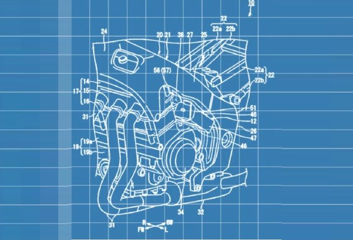 Petn deseain mesin yang diduga milik Hayabusa