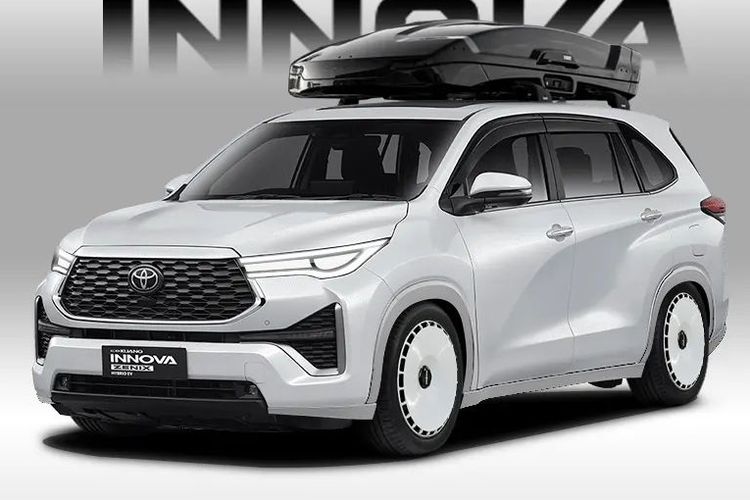 Toyota Innova Zenix Gaya Touring Pasang Roof Box dan Pelek Aerodisc GridOto