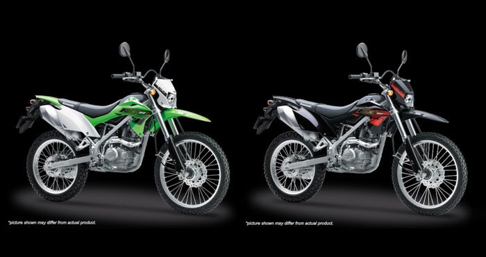 Dua warna baru KLX 150BF sama dengan warna tipe standar