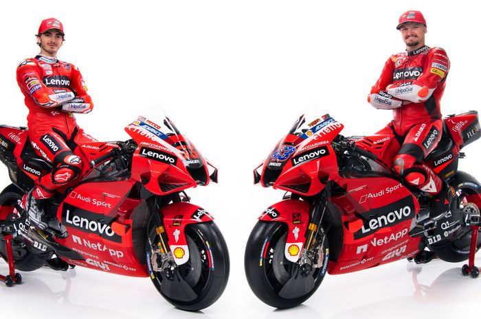 Francesco Bagnaia (kiri) dan Jack Miller, menjadi tumpuan tim Ducati di musim balap MotoGP 2021