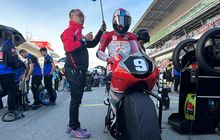 Ada Red Flag! Veda Ega Finish Posisi 6 dan 8 di FIM JuniorGP Catalunya