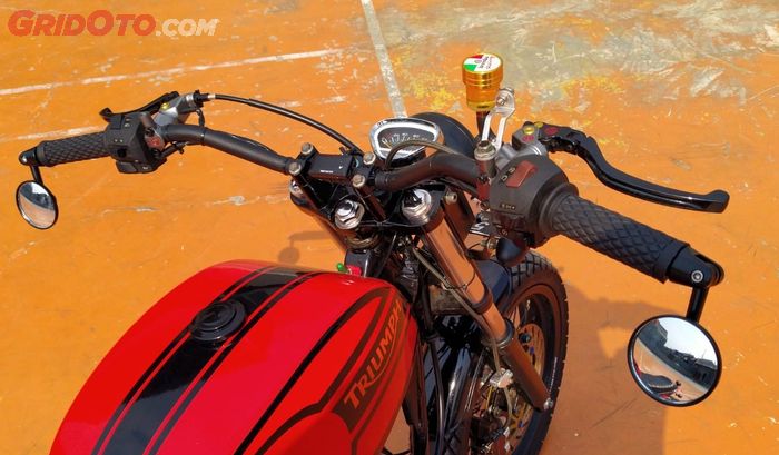 Setang Scrambler Pulsar 180, speedometer Honda Monkey, master rem Brembo RCS15