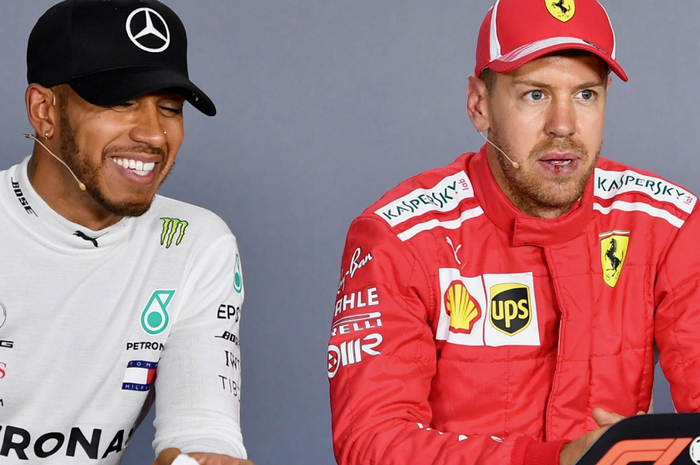 Lewis Hamilton dan Sebastian Vettel