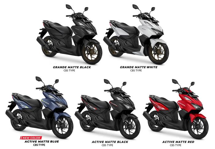 Pilihan warna Vario 160 CBS Grande dan CBS ctive