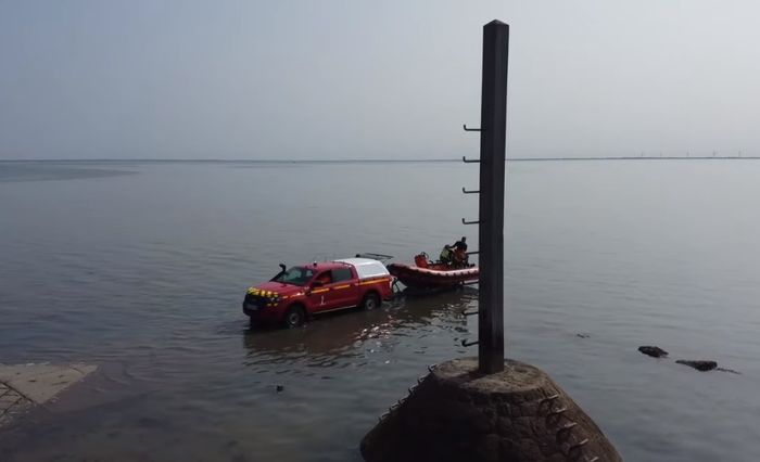 Menara penyelamat di Passage du Gois