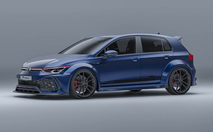 Tampilan depan modifikasi VW Golf GTI besutan Prior Design