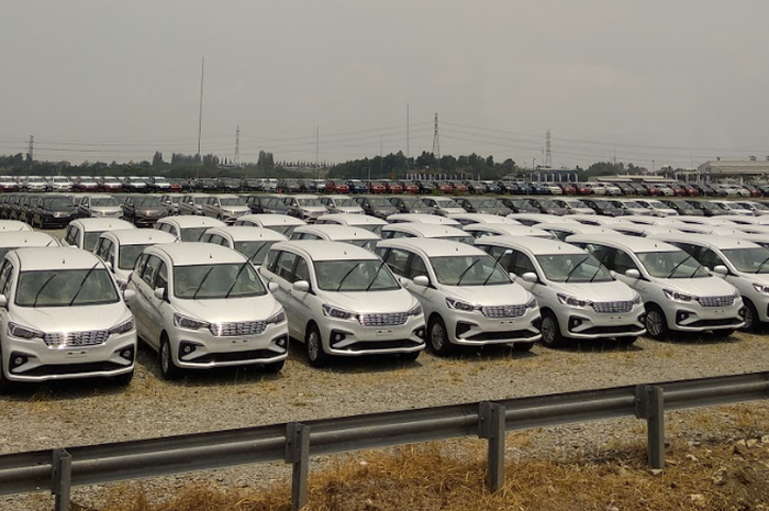 Ilustrasi. Deretan All New Ertiga yang diproduksi di pabrik PT Suzuki Indomobil Motor (SIM)