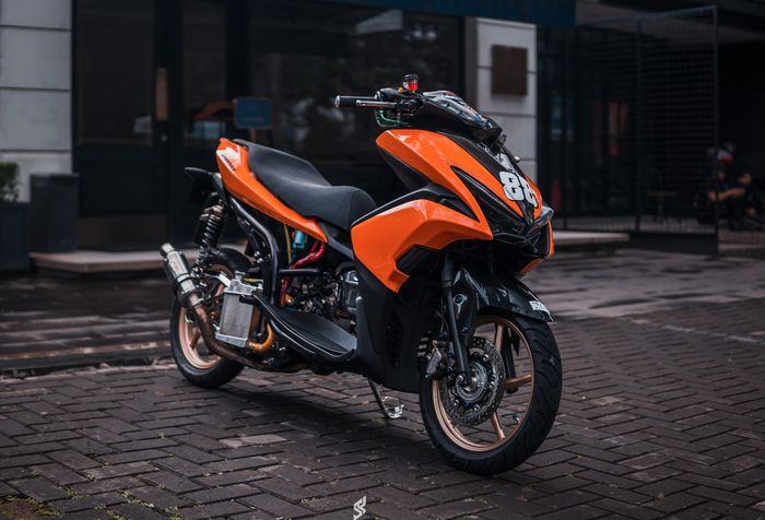 Yamaha Aerox dandan street racing, tampilan kece mesinnya gahar