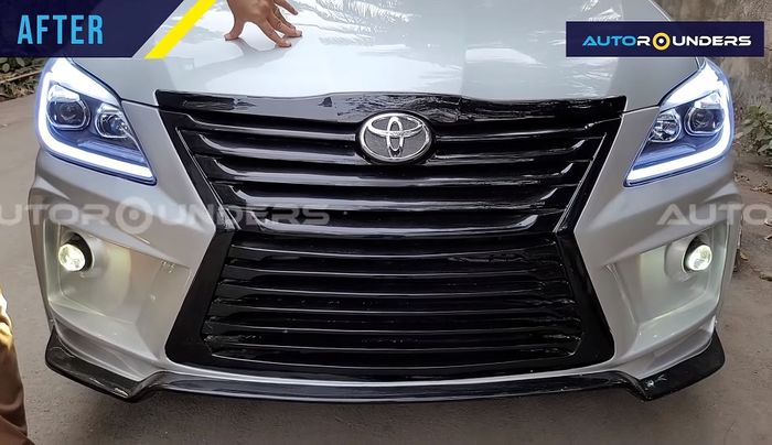 Fascia Toyota Kijang Innova lama mengadopsi gril ala Lexus