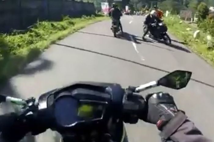 Sunmori plus cornering di Tawangmangu, Karangayar,Jateng gagal, kena razia polisi