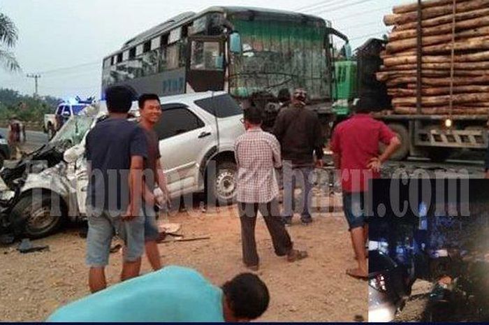 Kecelakaan beruntun menewaskan Leonardo Dicaprio di Riau