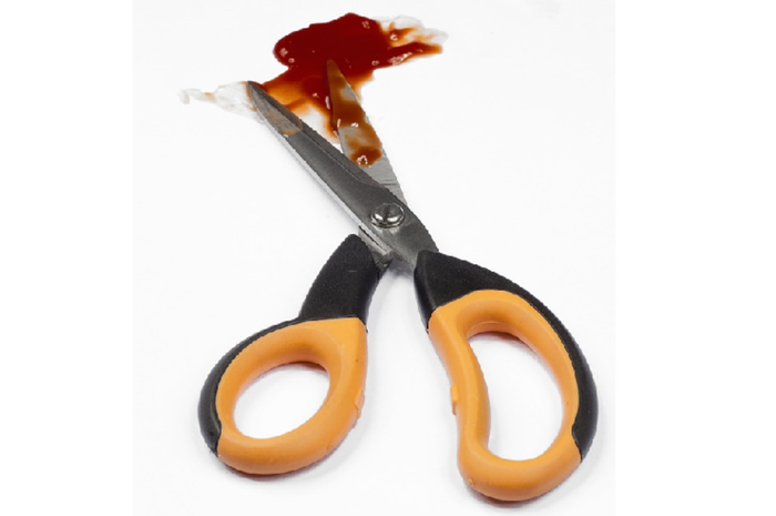 Ilustrasi gunting untuk penikaman