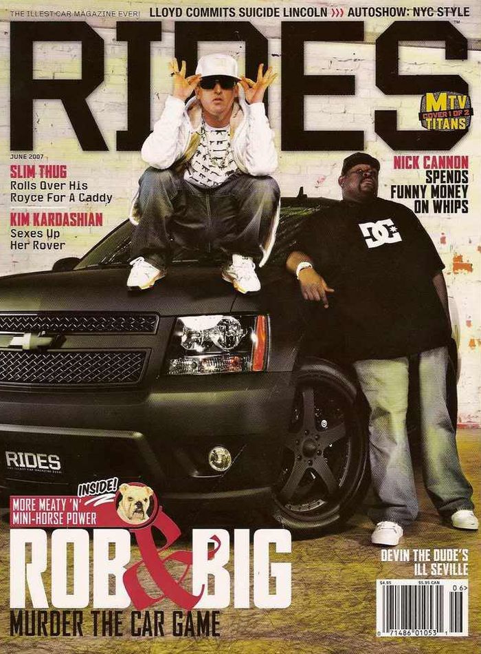Rob &amp; Big dengan Chevy Tahoe 'Murdered Out' di majalah Rides tahun 2007