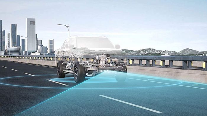 Ilustrasi ADAS pada BYD Shark.