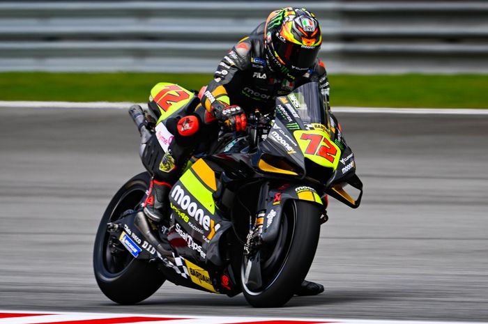 Marco Bezzecchi meraih  posisi teratas di FP4 MotoGP Malaysia 2022