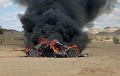 Waduh.. Ada Mobil Peserta Kebakar, Padahal Reli Dakar 2022 Belum Dimulai