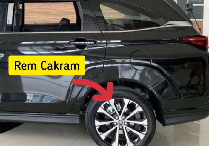 Rem cakram di mobil yang diduga Toyota Veloz baru