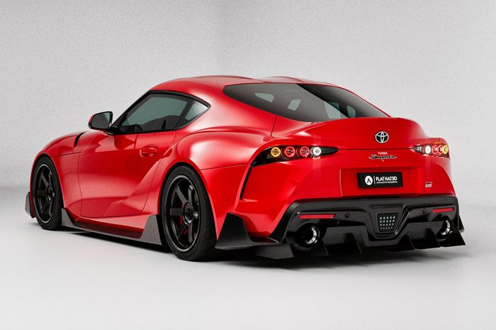 Modifikasi Toyota GR Supra hasil kreasi seniman rendering Flat HAT3D