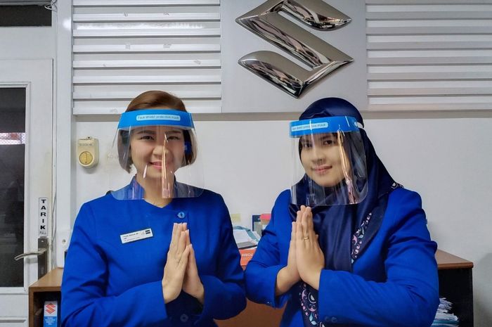 (Ilustrasi) Aktifitas di dealer Suzuki menerapkan protokol kesehatan ketat