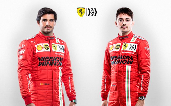 Pembalap tim Ferrari untuk musim balap F1 2021: Carlos Sainz dan Charles Leclerc