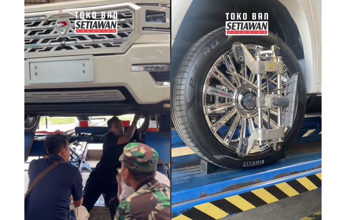 Proses spooring Pindad MV3 Garuda Limousine