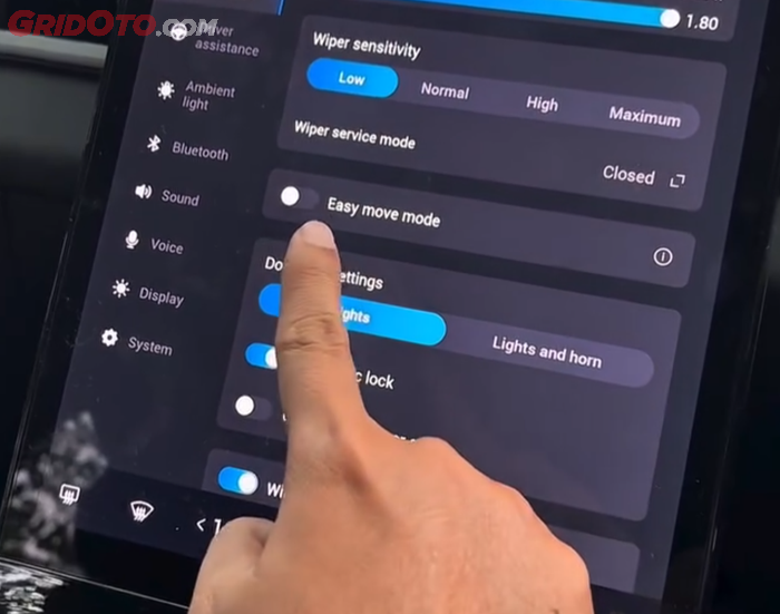 Fitur easy move mode di Jaecoo J5 EV