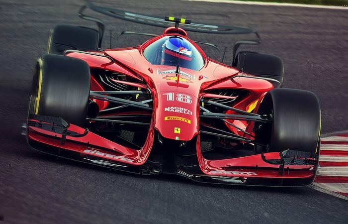 Konsep mobil balap Formula 1 oleh Antonio Paglia