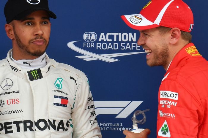 Lewis Hamilton dan Sebastian Vettel