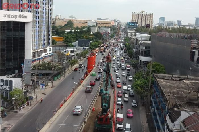 Macet, tapi jarang terdengar klakson di Bangkok Thailand