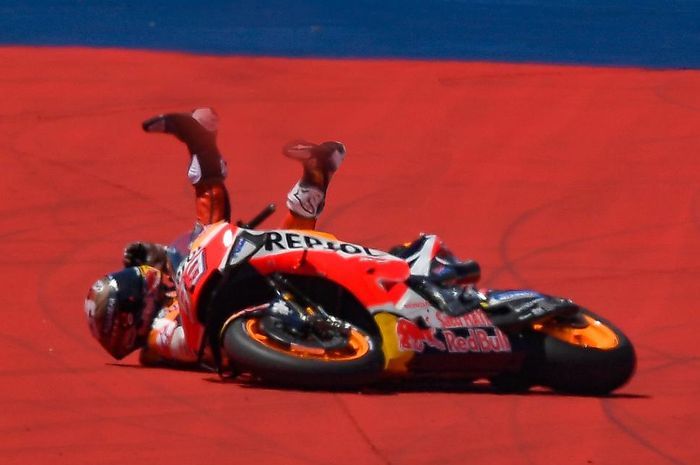 Marc Marquez Crash di race GP Amerika 2019
