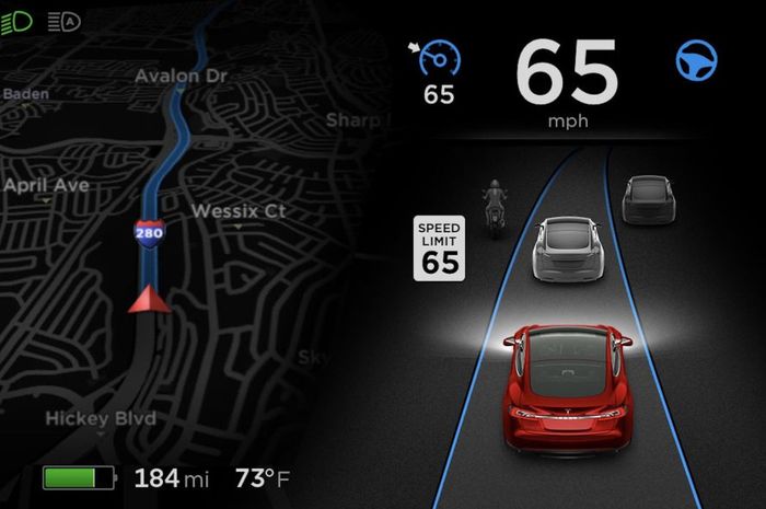 Tesla sekarang bisa membaca rambu lalu lintas batas kecepatan