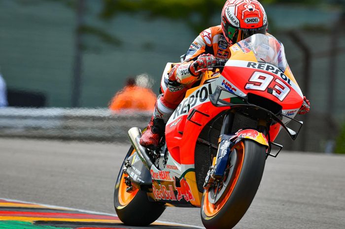 Marc Marquez jadi raja usai meraih kemenangan ke-10 di Sachsenring, sementara Valentino Rossi finis posisi ,berikut hasil balapan MotoGP Jerman 2019