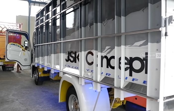 Modifikasi Isuzu Giga banyak dihias sentuhan aksen krom