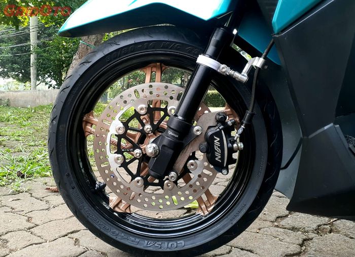 Upgrade pengereman Honda Vario 150 pasang kaliper Nissin Samurai dan diskbrake 260