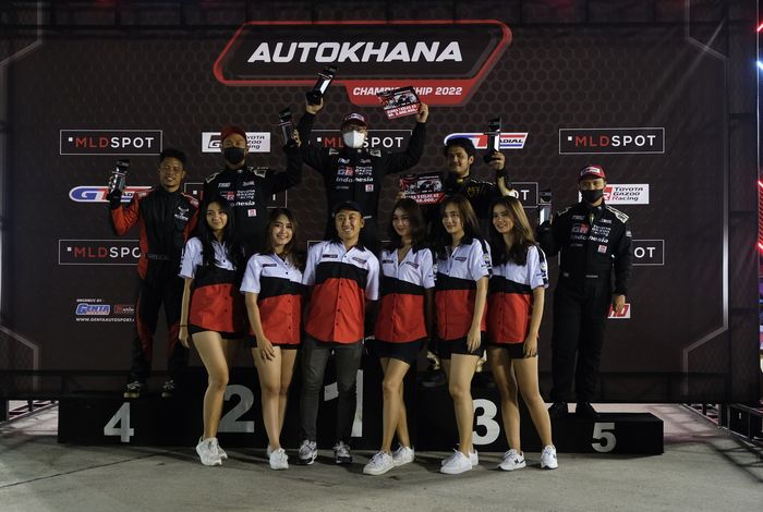 Peslalom tim Toyota Gazoo Racing Indonesia (TGRI) naik podium pada seri ke-2 MLDSPOT Autokhana Kejurnas Slalom 2022 di Bandung