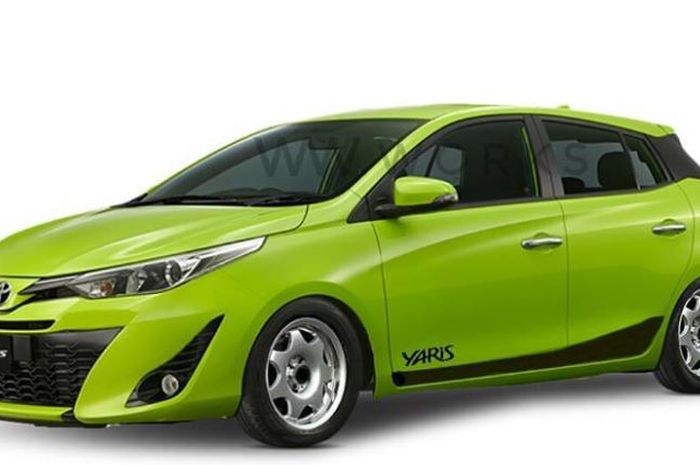 Toyota Yaris Facelift 2018 dengan gaya OEM look