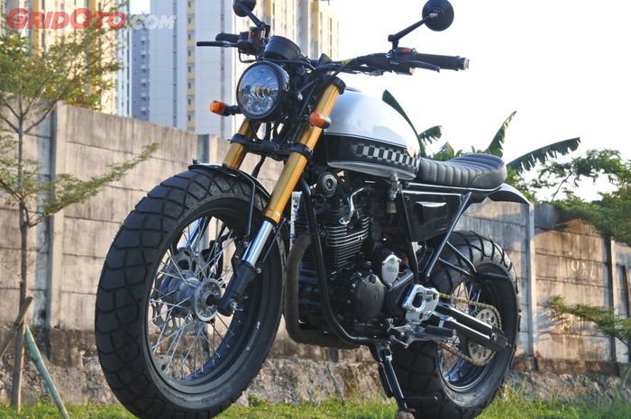 Modifikasi Yamaha Scorpio Ala Scrambler Ini Punya Kaki Unik Yuk