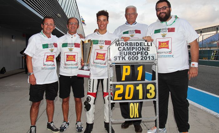 Franco Morbidelli saat menjuarai European Superstock 600 musim 2013 bersama Gresini Racing