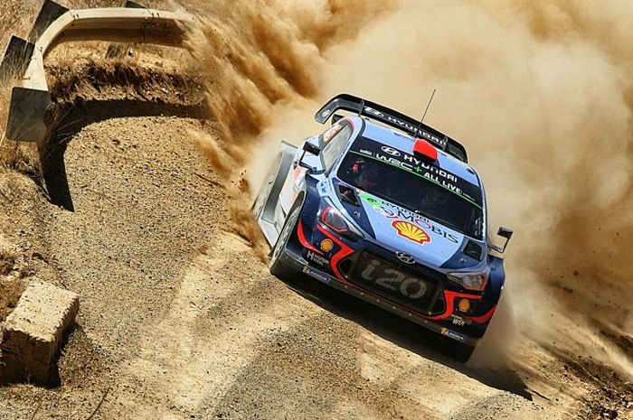 Dani Sordo dengan Hyundai i20 Coupe WRC memenangkan 2 tahapan khusus hari pertama reli Meksiko 2018