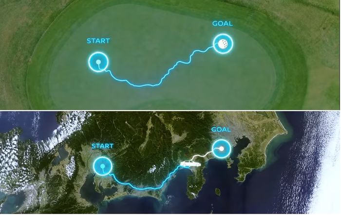 Bola golf diciptakan dengan fitur ProPILOT Nissan