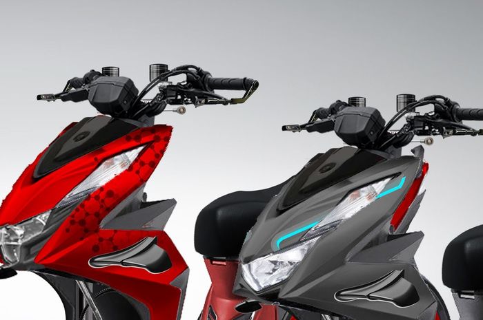 detail renderan Honda BeAT yang ketempelan desain Italjet Dragster