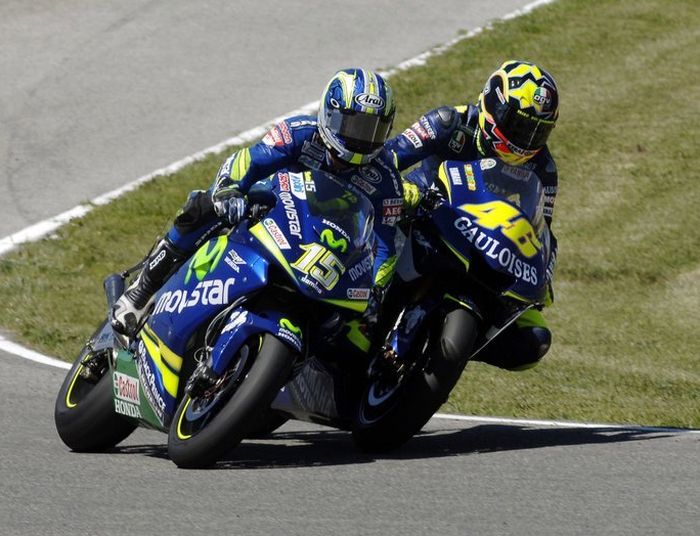 MotoGP Spanyol 2005 tak ubahnya sebagai deklarasi perang diantara Sete Gibernau dan Valentino Rossi