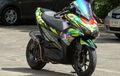 Yamaha Aerox Jadi Kelewat Sangar Pakai Tema Helm Valentino Rossi