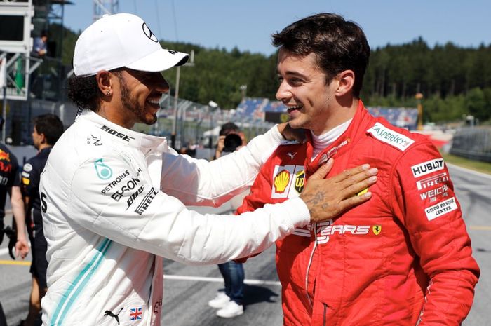 Lewis Hamilton dan Charles Leclerc di F1 Italia 2019