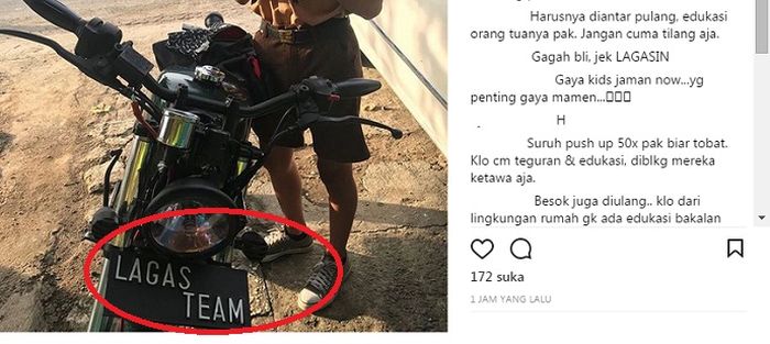 Pelat nomor tidak sah LAGAS TEAM