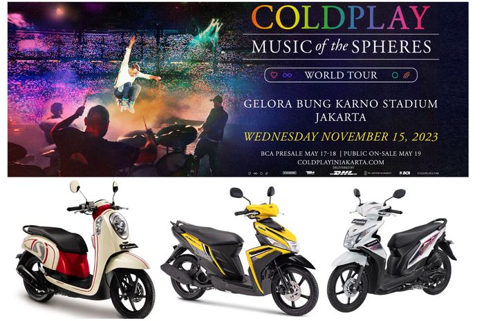 Harga motor matic seharga tiket konser Coldplay