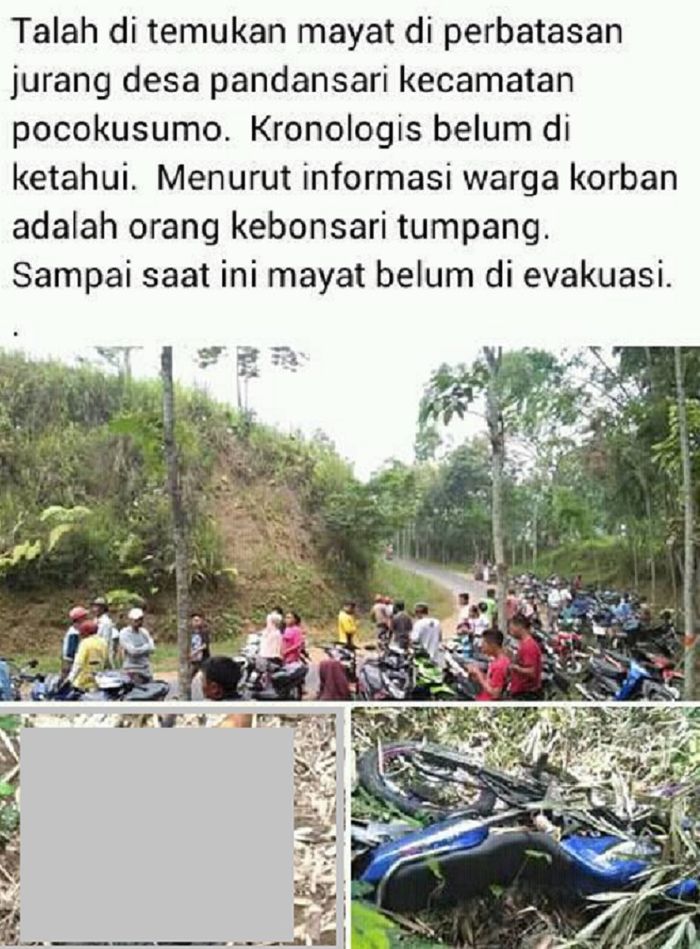 Penemuan mayat di sebuah desa