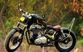 Royal Enfield Classic 350 Custom Old School Bobber, Si Hitam Ganteng!